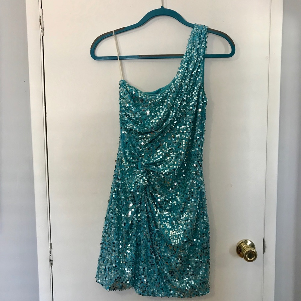 Arden B Blue Sequin Dress